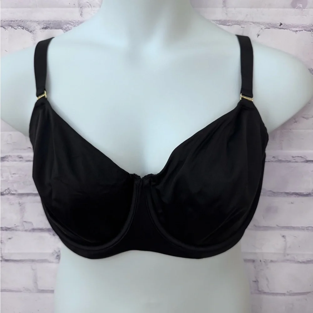 Cacique Bra Unlined Balconstts Size 38H Black Underwire Lingerie Sexy
